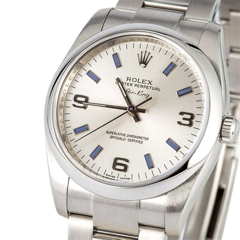 rolex airking silver dialsilver dial|rolex air king 114200 review.